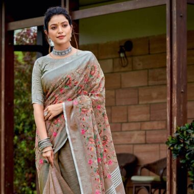 Linen sarees